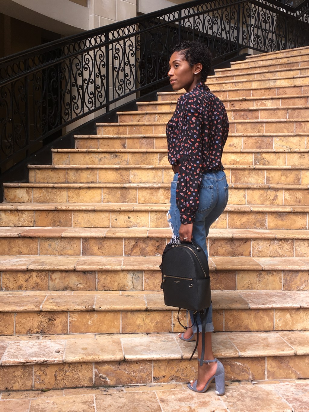 Fall Florals X Distressed Denim