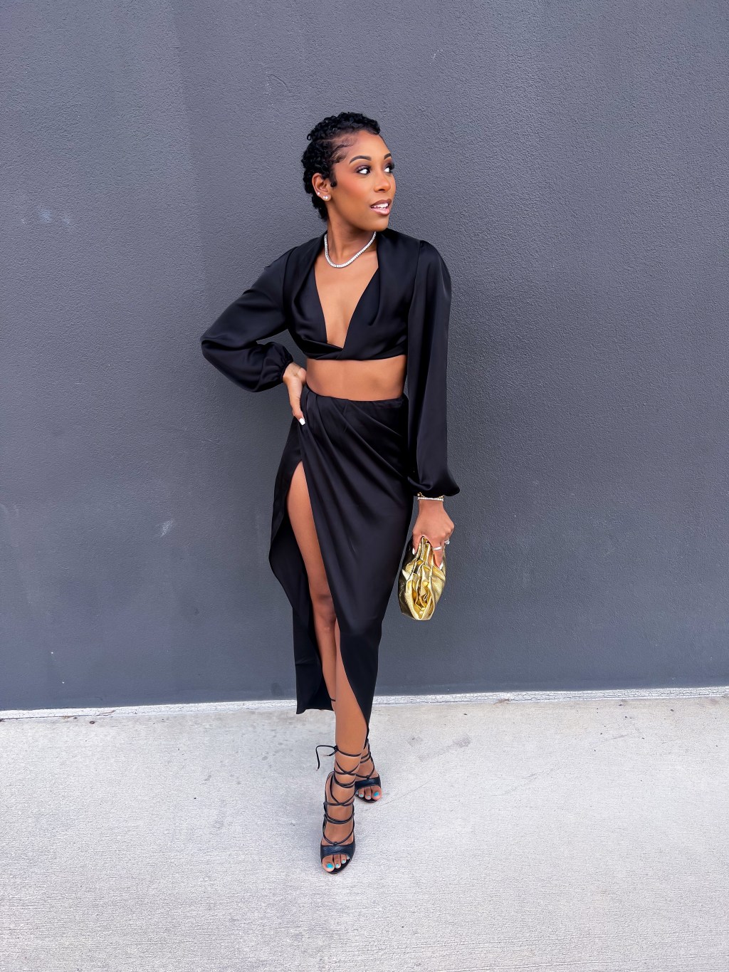 Sultry in a Black Co-Ord&nbsp;Set
